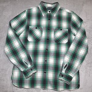 VTG Ralph Lauren Polo Jeans Co. Button Up Shirt Adult‎ L Slim Fit Plaid Flannel
